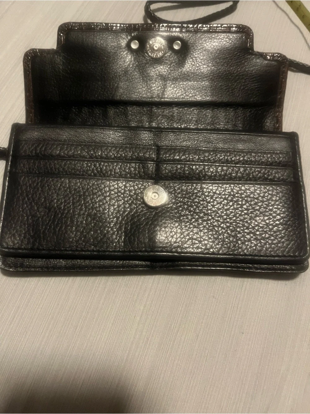 Brighton Croc Embossed Leather Wallet